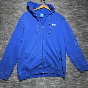 Adidas Hoodie Men's M Blue Full Zip